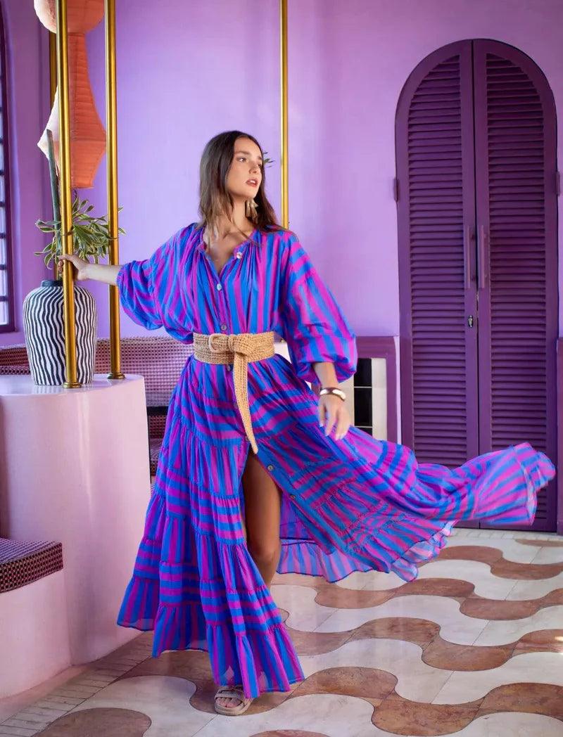 The ELLA Maxi Dress Stripe: Effortlessly Chic for Every Occasion - Erika Peña