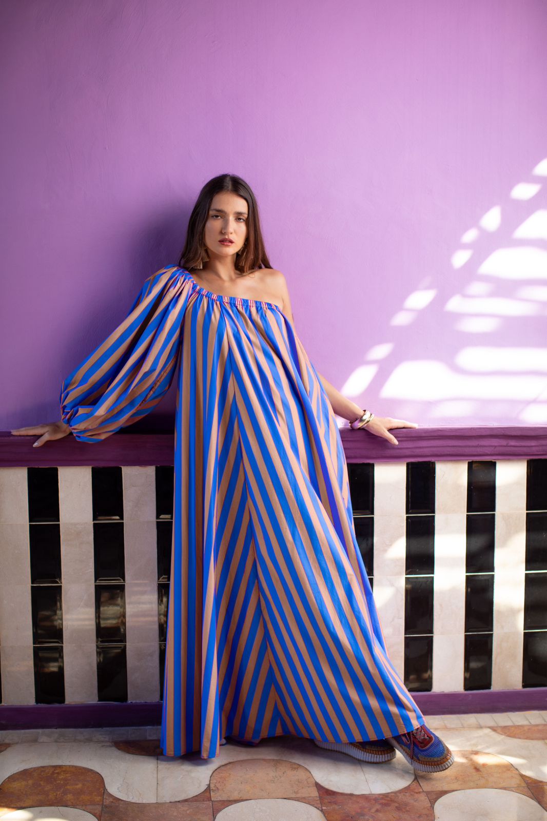 INES MAXI DRESS STRIPE