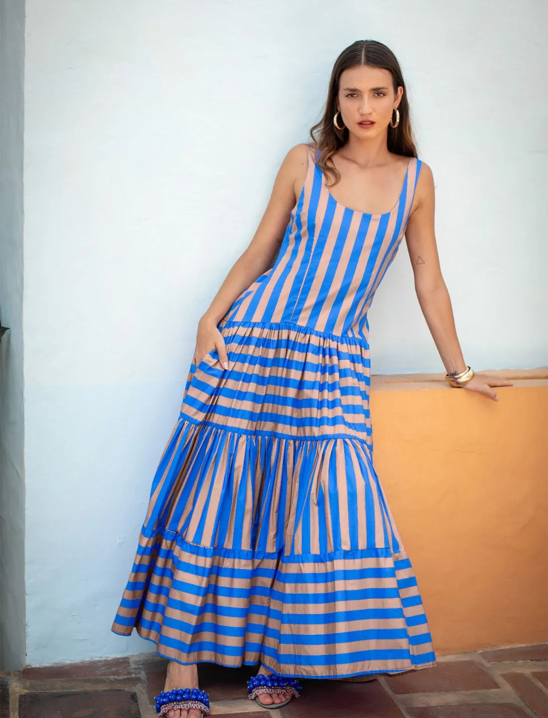 SELENA MAXI DRESS STRIPE