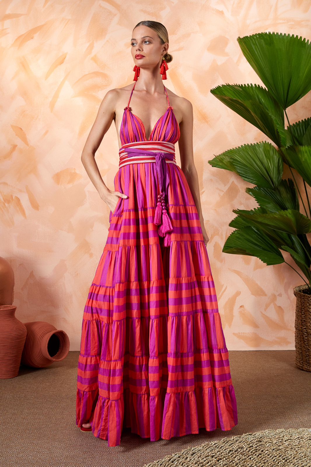 LOLA MAXI DRESS STRIPE