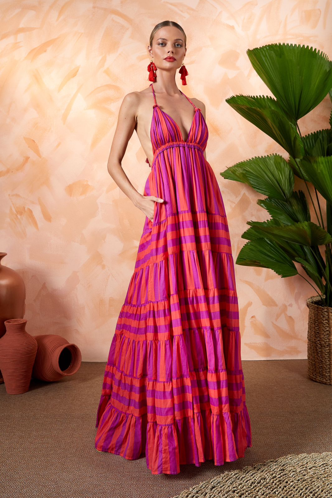 LOLA MAXI DRESS STRIPE