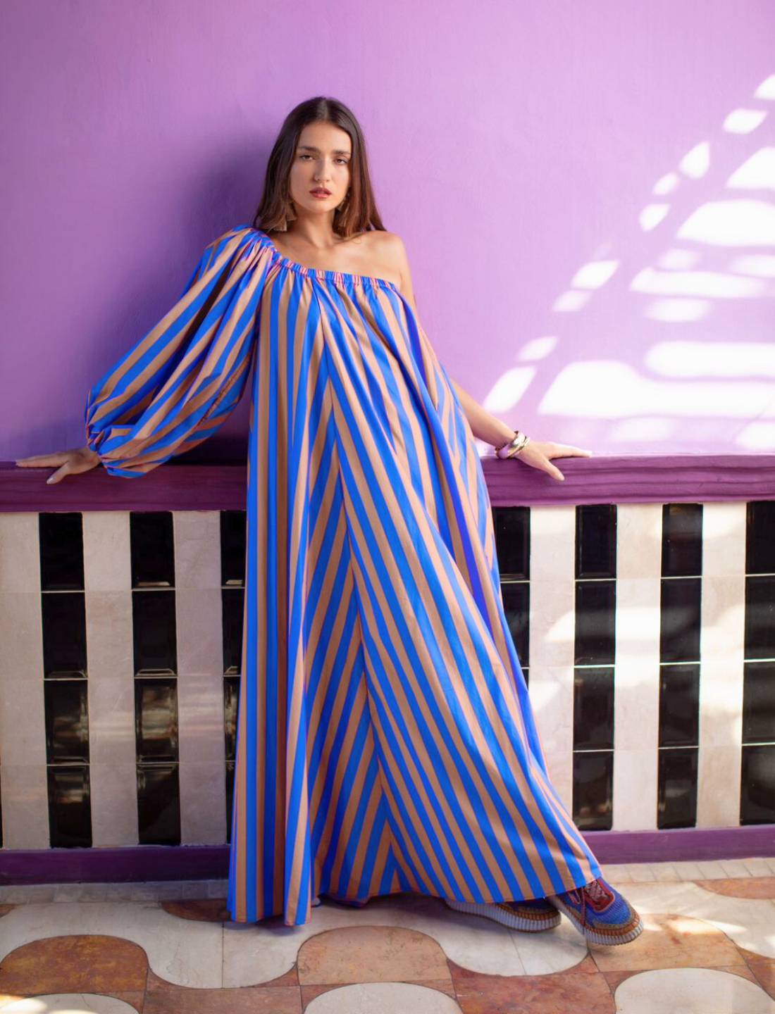 INES MAXI DRESS STRIPE