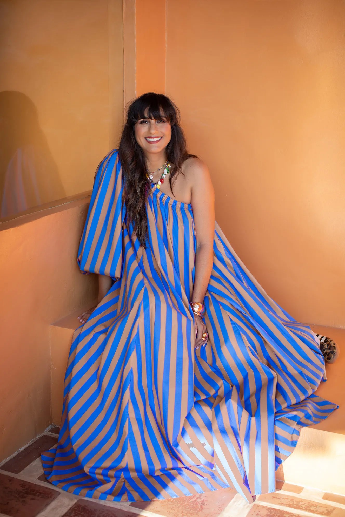 INES MAXI DRESS STRIPE