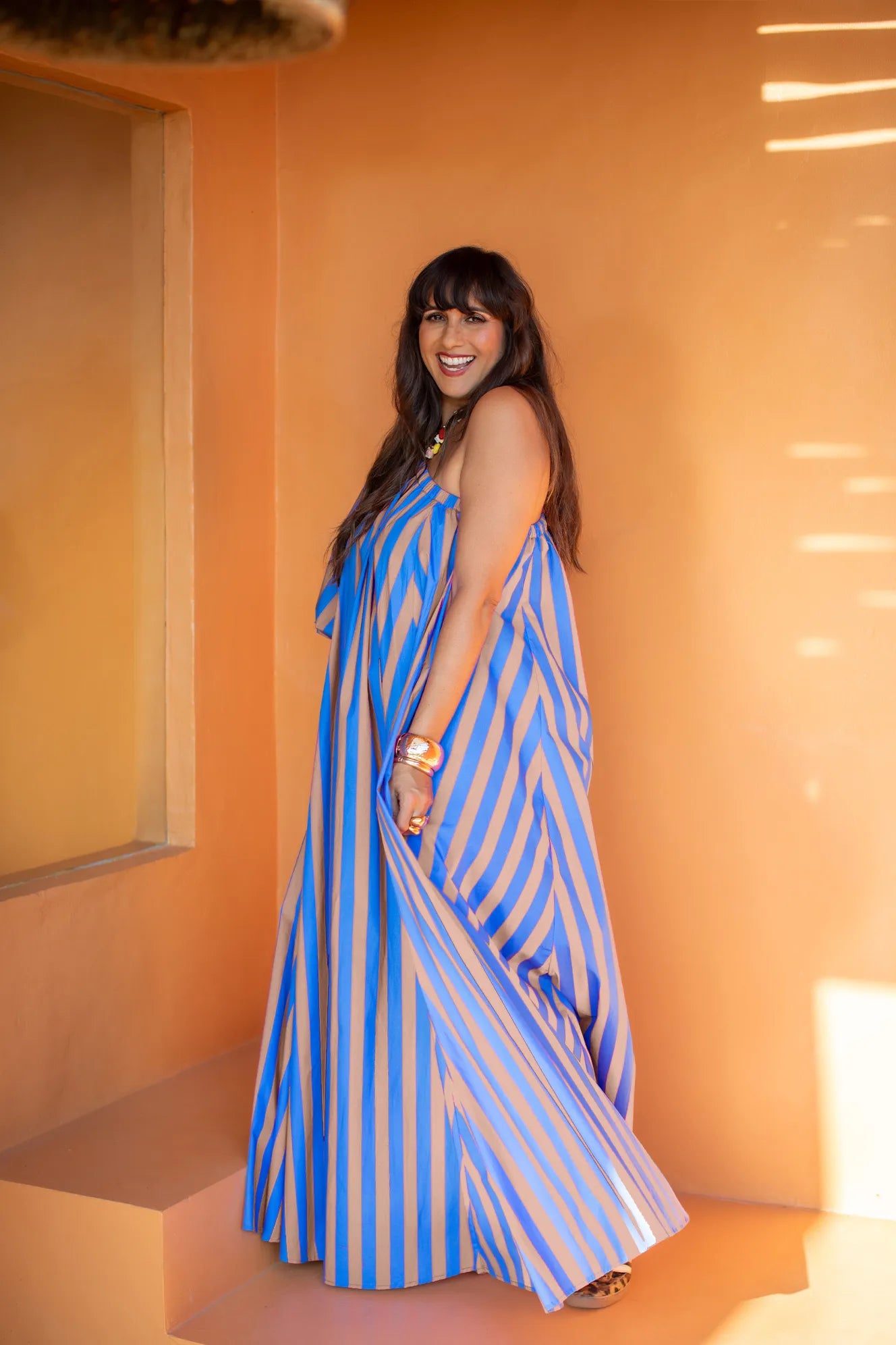 INES MAXI DRESS STRIPE