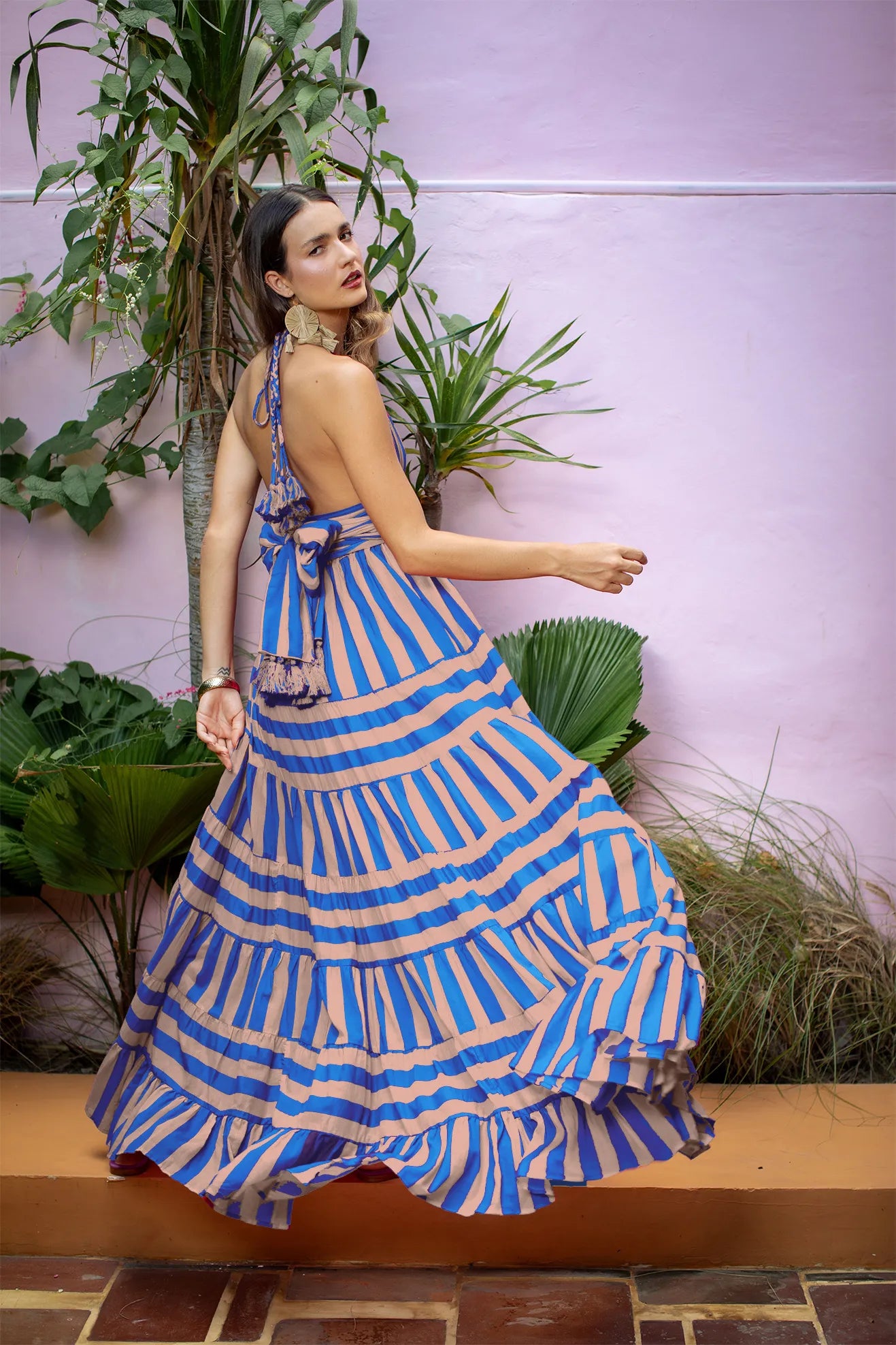 LOLA MAXI DRESS STRIPE