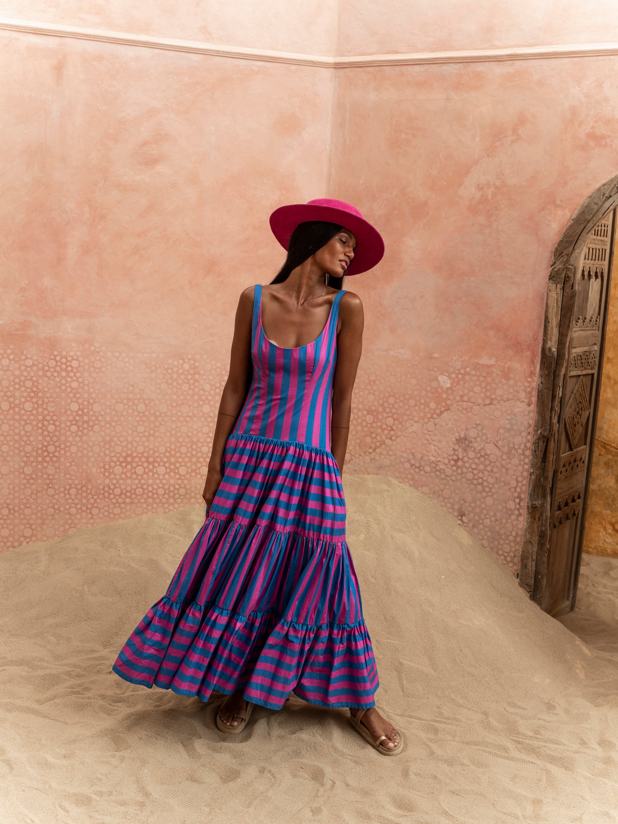 SELENA MAXI DRESS STRIPE