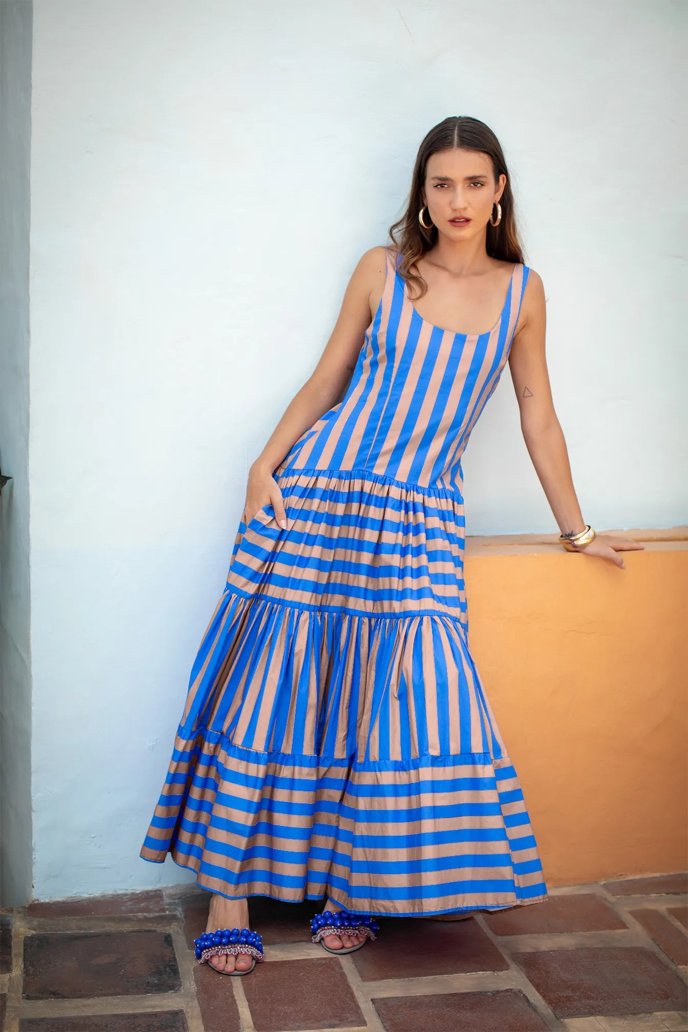 SELENA MAXI DRESS STRIPE