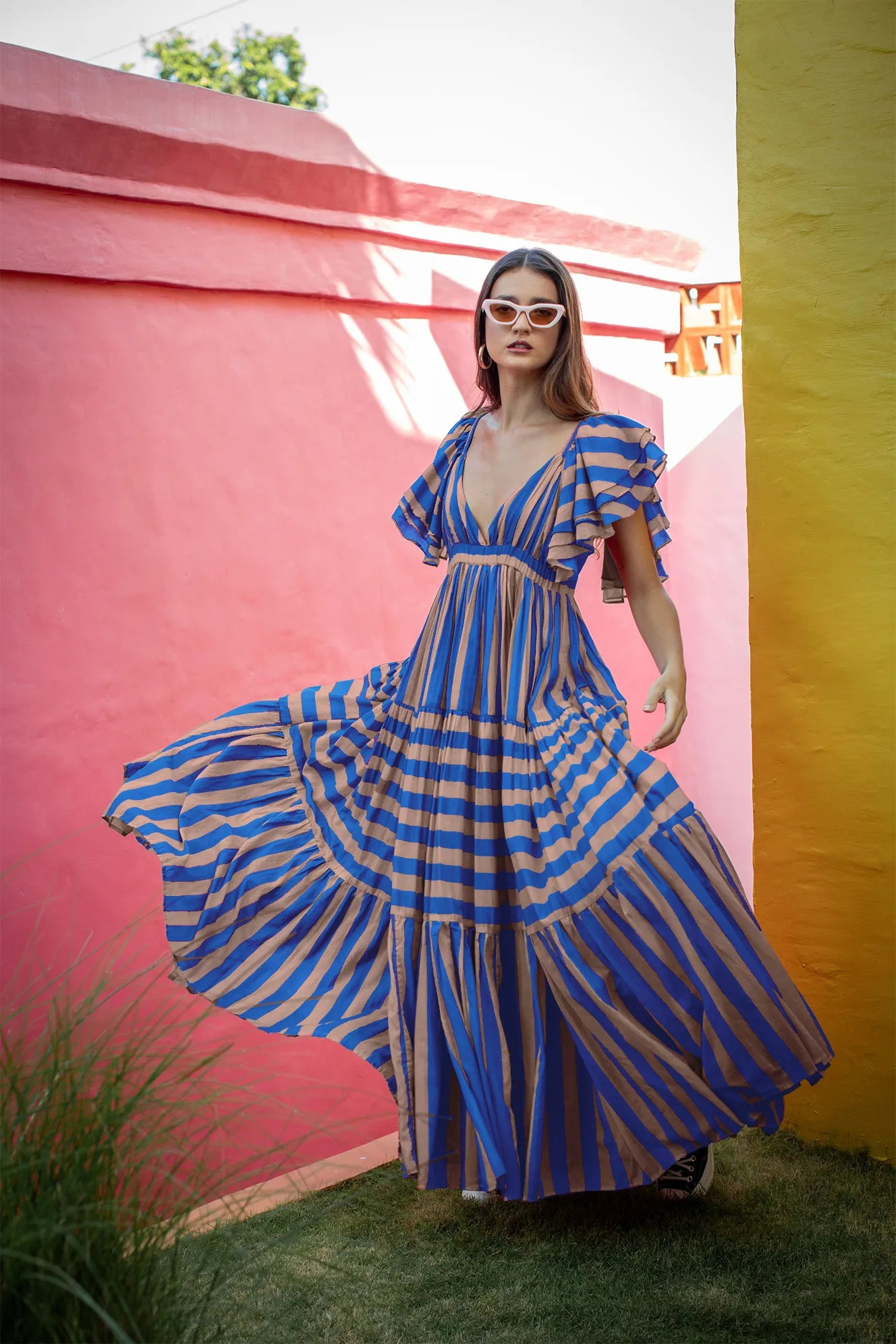 VALE MAXI DRESS CABANA STRIPE