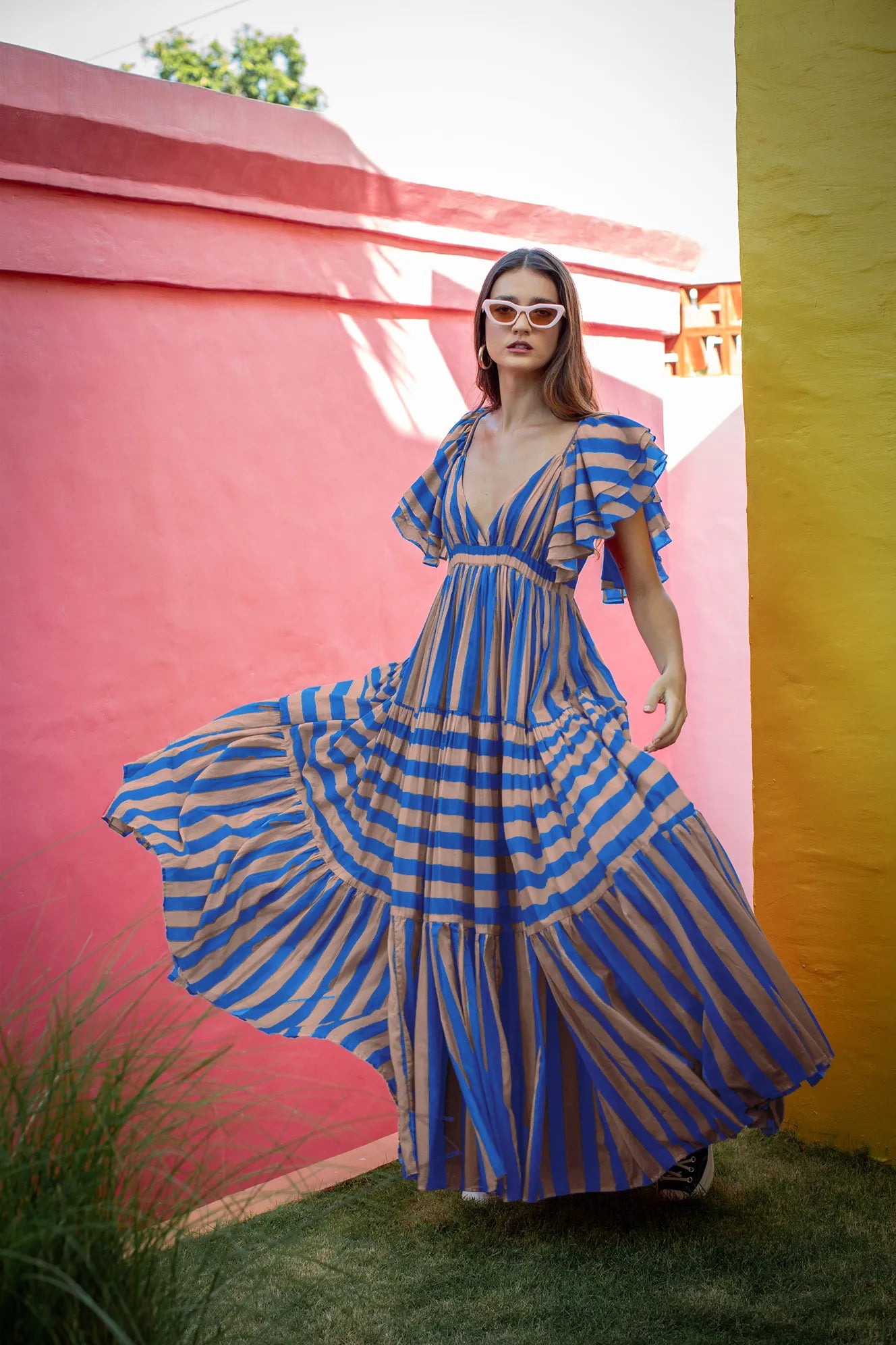 VALE MAXI DRESS CABANA STRIPE