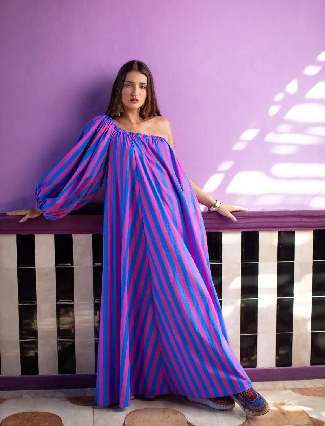 INES MAXI DRESS STRIPE - Erika Peña