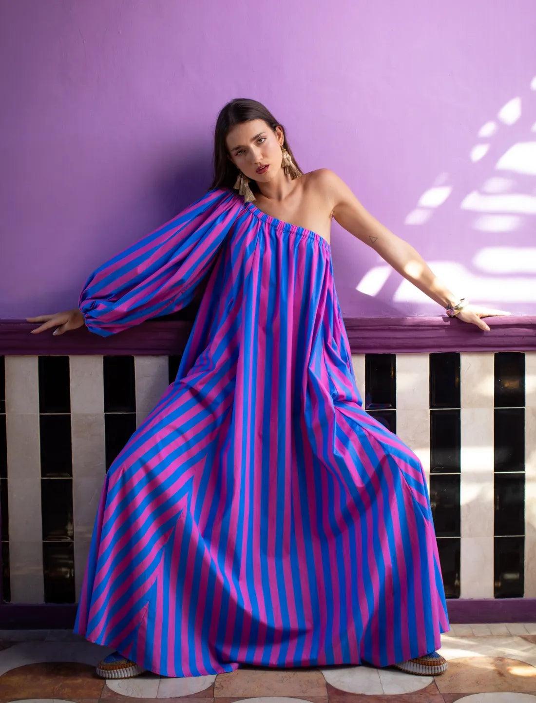 INES MAXI DRESS STRIPE - Erika Peña