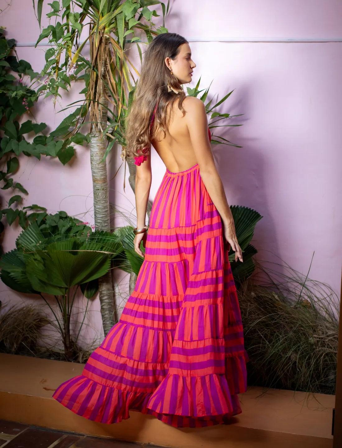 LOLA MAXI DRESS STRIPE - Erika Peña