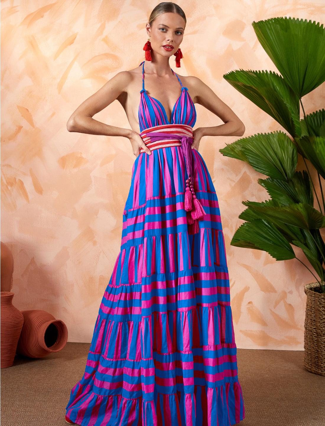 LOLA MAXI DRESS STRIPE - Erika Peña