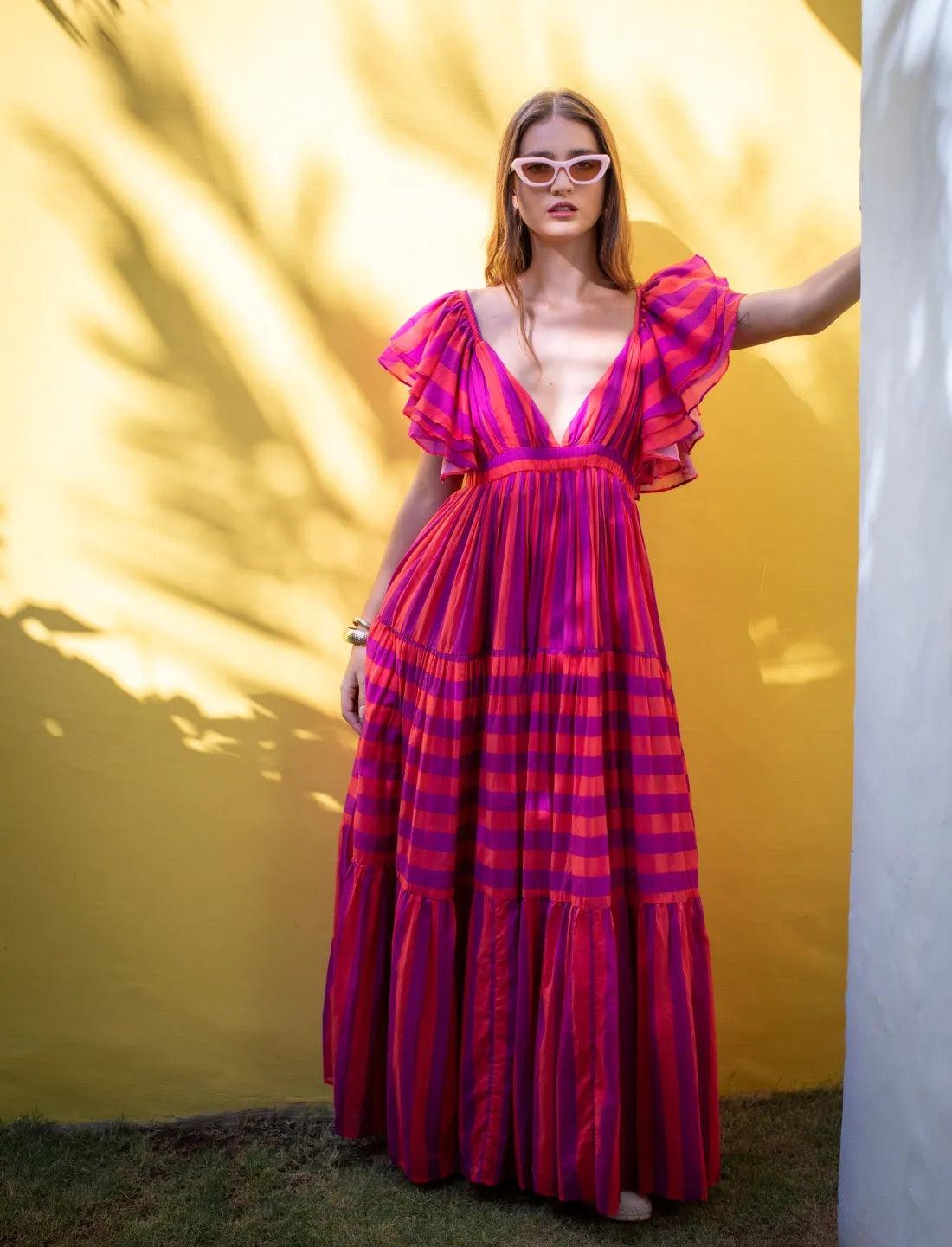 VALE MAXI DRESS STRIPE - Erika Peña