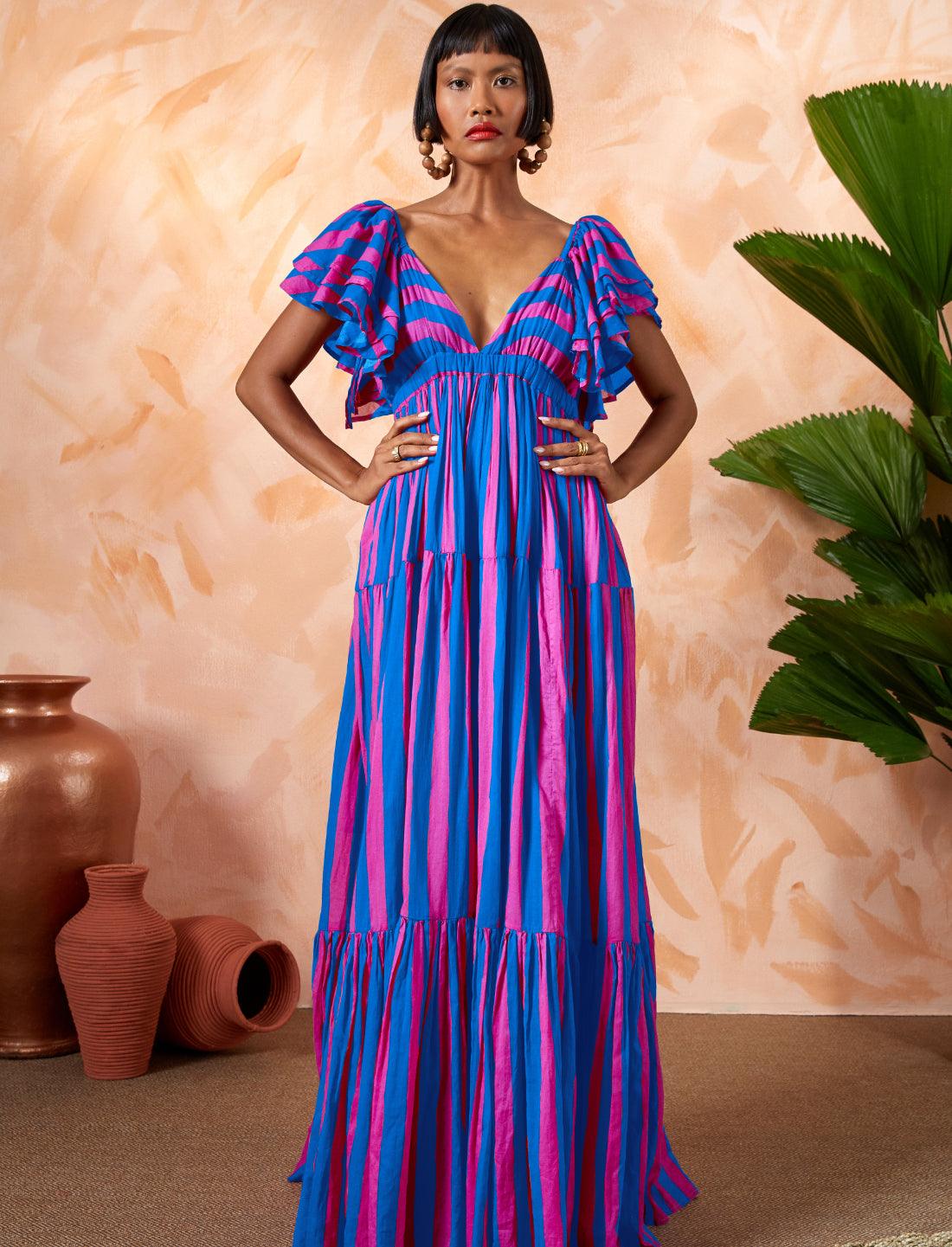 VALE MAXI DRESS STRIPE - Erika Peña