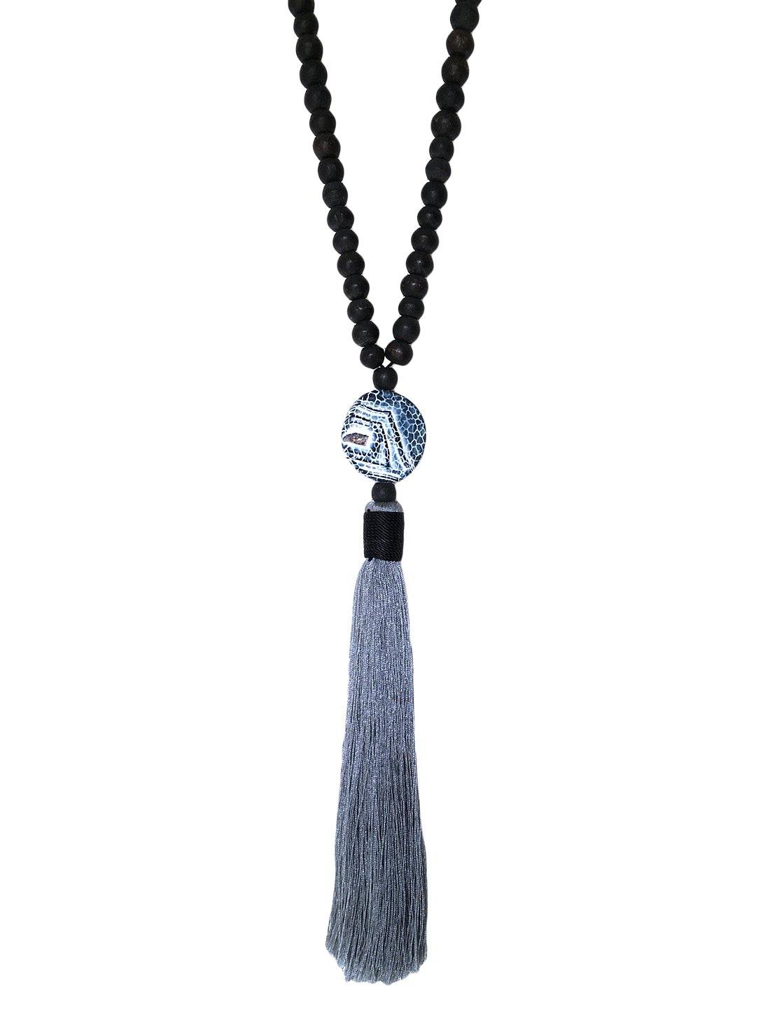 Kaeo Karaihe Sea Glass Bead With Tassel Necklace - Erika Peña