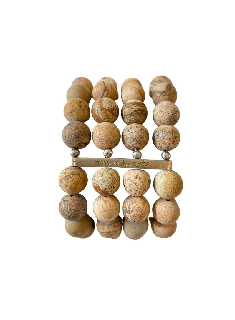 Mona Island Layered Stone Bead Cuff - Erika Peña