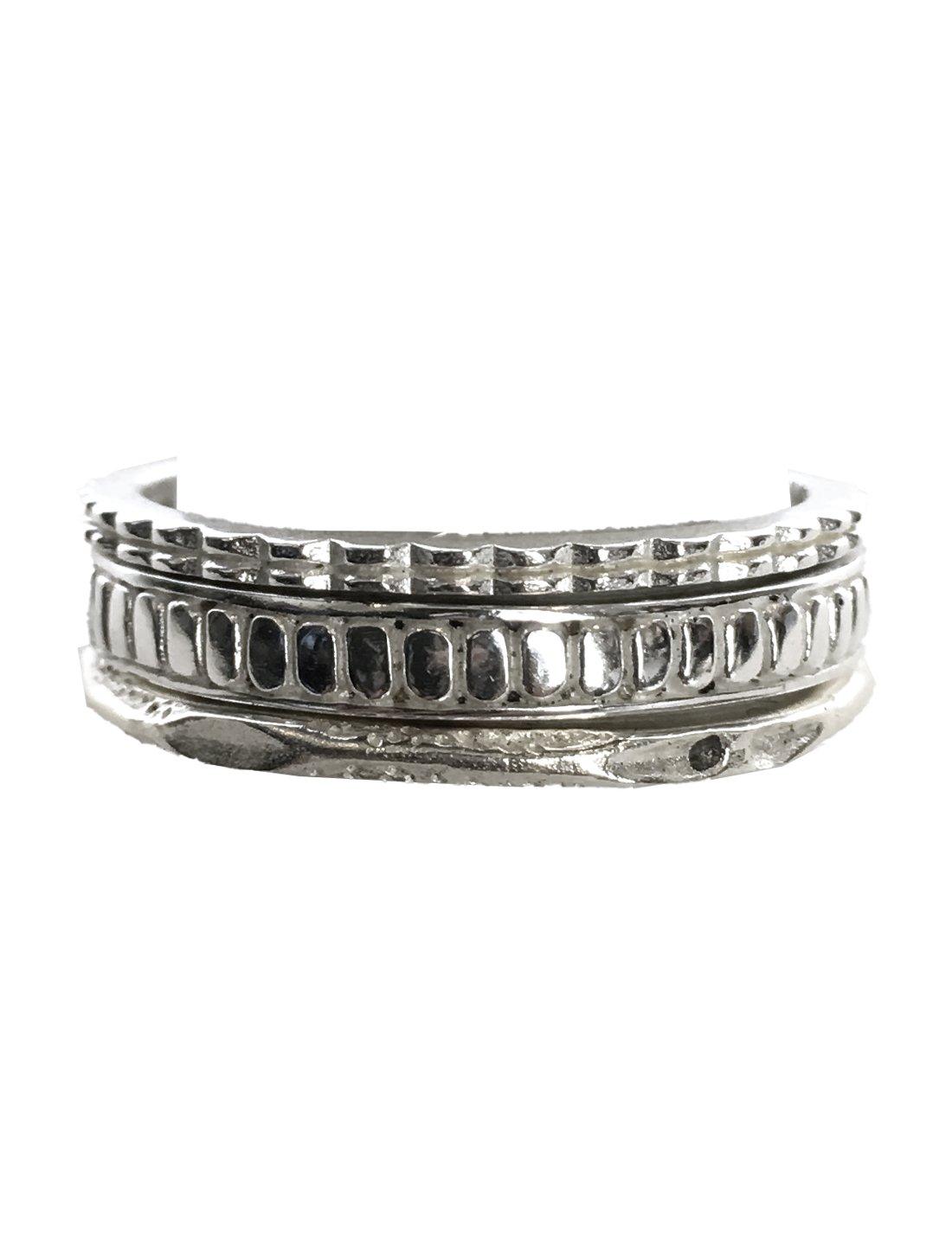 STACK RING PEBBLE TREE SILVER SET - Erika Peña